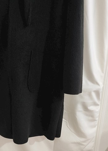 Siyah Fermuarlı Midi Kadın Kaban - Görsel 7