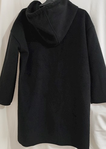 Siyah Fermuarlı Midi Kadın Kaban - Görsel 3