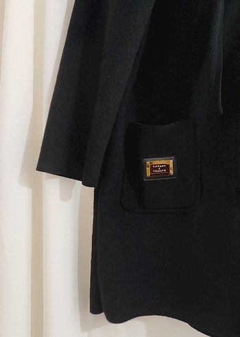 Siyah Fermuarlı Midi Kadın Kaban - Görsel 5