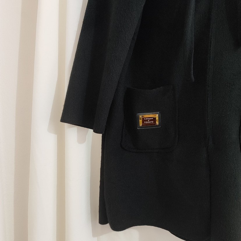 Siyah Fermuarlı Midi Kadın Kaban - Görsel 5