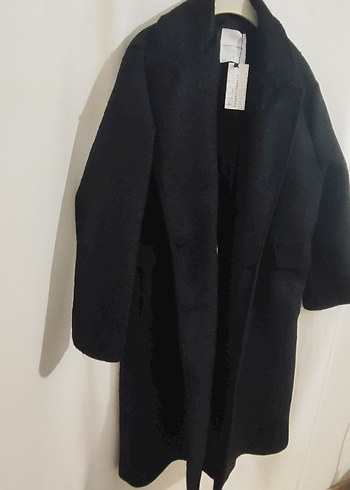 Siyah Çift Düğmeli Kaban - Görsel 8