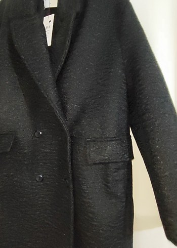 Siyah Çift Düğmeli Kaban - Görsel 3