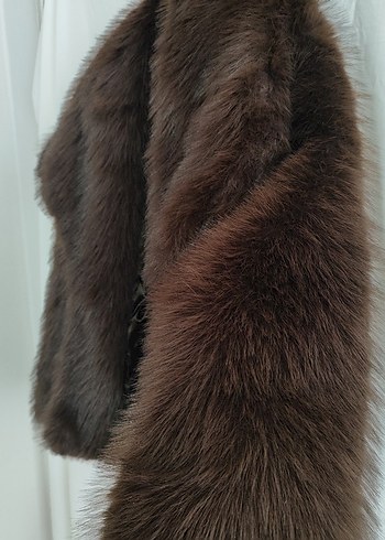Kahverengi Kürklü Kadın Mont - Görsel 12