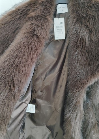 Kahverengi Kürklü Kadın Mont - Görsel 5