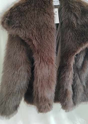 Kahverengi Kürklü Kadın Mont - Görsel 4