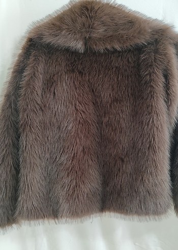 Kahverengi Kürklü Kadın Mont - Görsel 6
