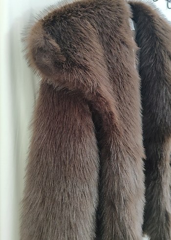 Kahverengi Kürklü Kadın Mont - Görsel 10