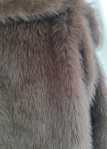 Kahverengi Kürklü Kadın Mont - Görsel 8