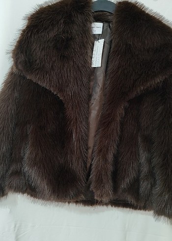 Kahverengi Kürklü Kadın Mont - Görsel 2