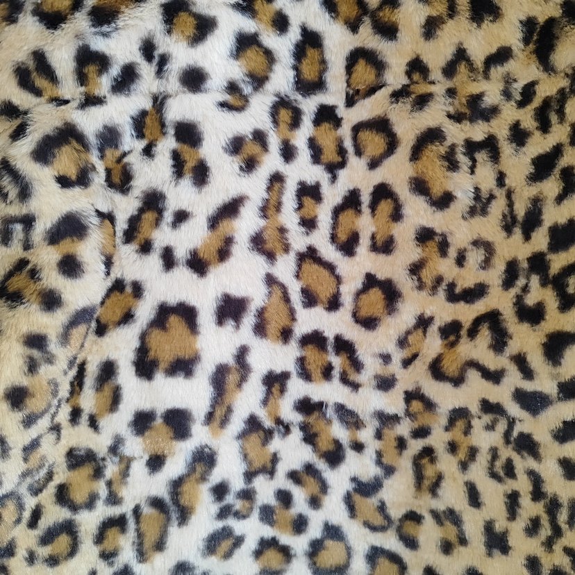 Leopar Desenli kürk mont - Görsel 3