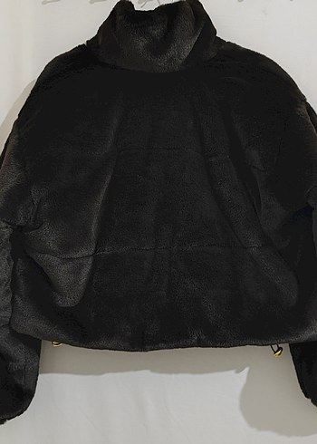 kahverengi Kürklü Yüksek Yakalı Kadın Ceket - Görsel 8