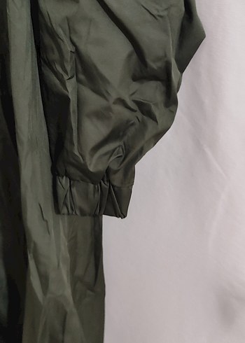 Kadın Haki Uzun Düğmeli Yağmurluk - Görsel 2