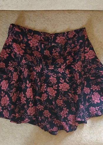 Bordo siyah mini şort Etek