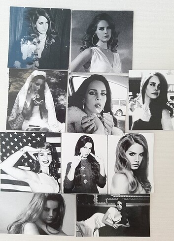  Lana Del Rey Siyah Beyaz Sticker Seti