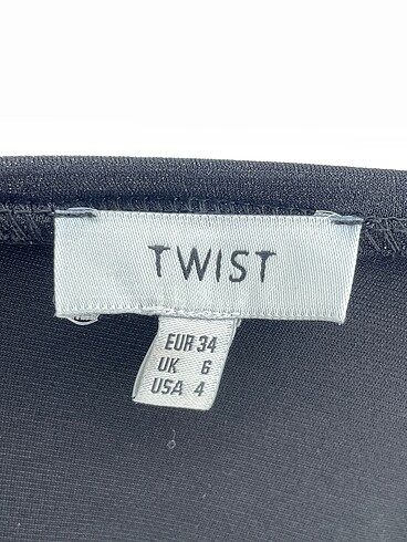 34 Beden siyah Renk Twist Kısa Elbise %70 İndirimli.
