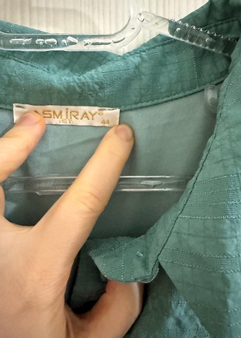 Uzun Kol, Düğmeli Yeşil Keten Elbise - Görsel 3