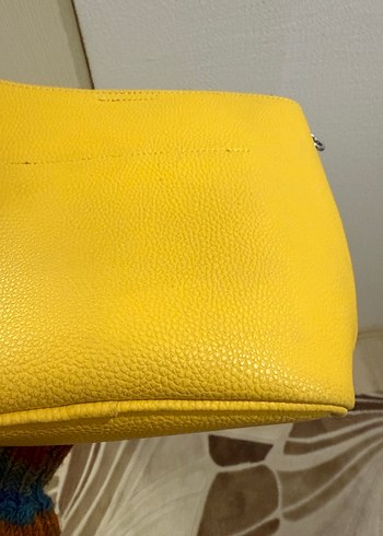 Sarı Deri Kadın Çanta - Görsel 7