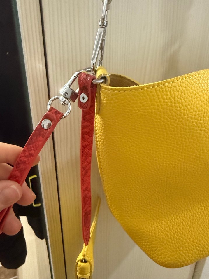 Sarı Deri Kadın Çanta - Görsel 4