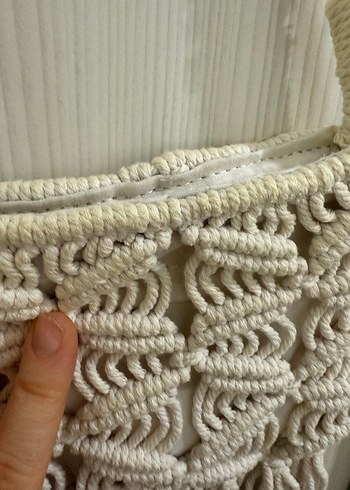 Bej Nakışlı Püsküllü Bohem Kadın Çapraz Çanta - Görsel 5