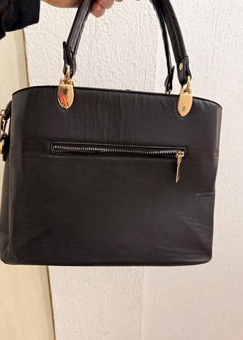 Kadın Siyah Deri el  Çantası - Görsel 3