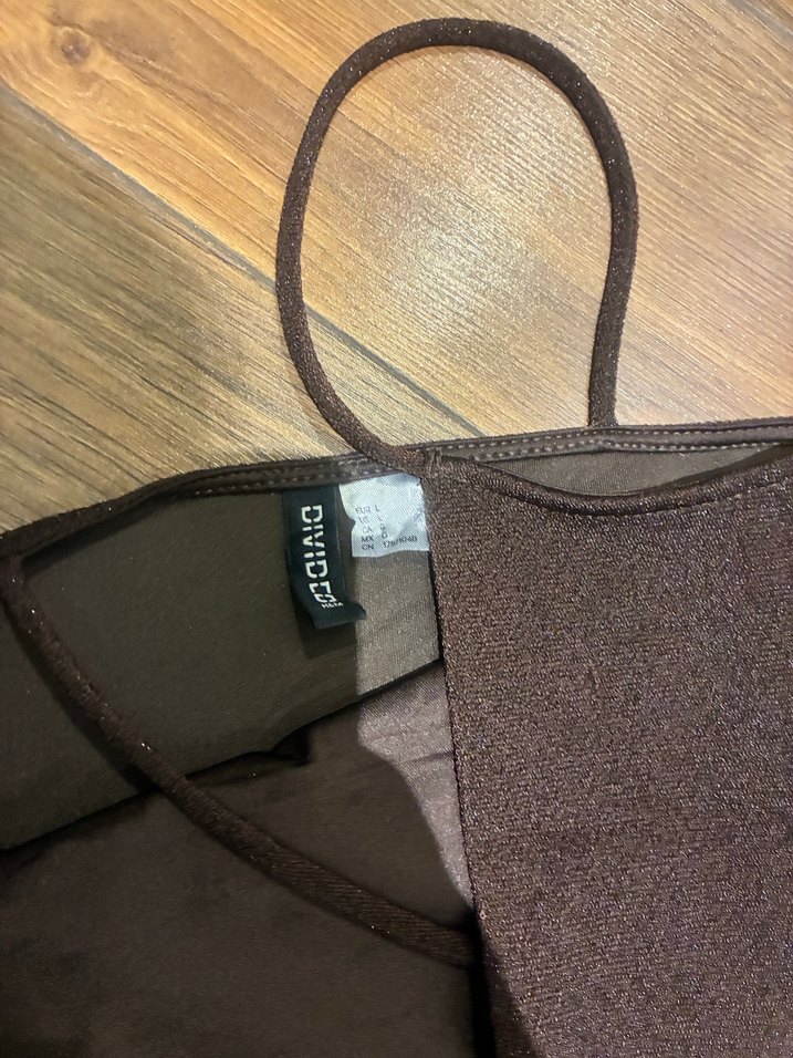 Drapeli Kahverengi Midi Abiye Elbise - Görsel 2