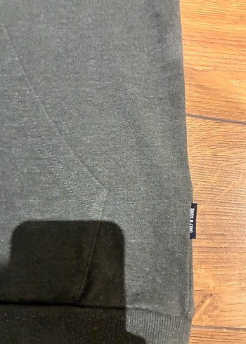 Gri Kapüşonlu Kadın Sweatshirt - Görsel 2