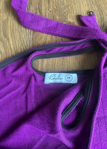 Kadın Mor Boğazlı Triko Bluz - Görsel 3