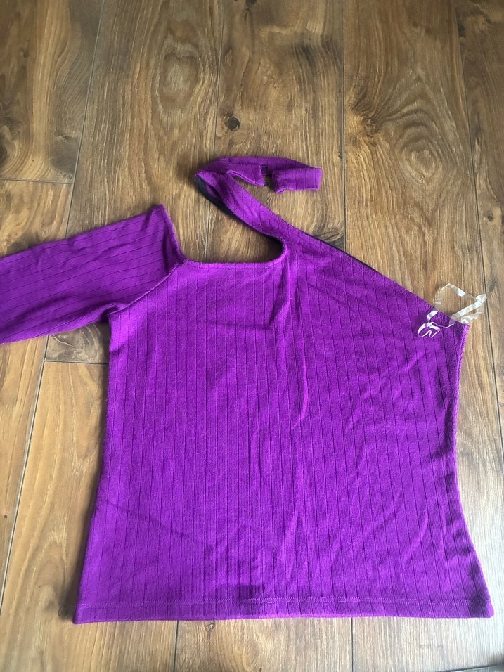 Kadın Mor Boğazlı Triko Bluz - Görsel 4