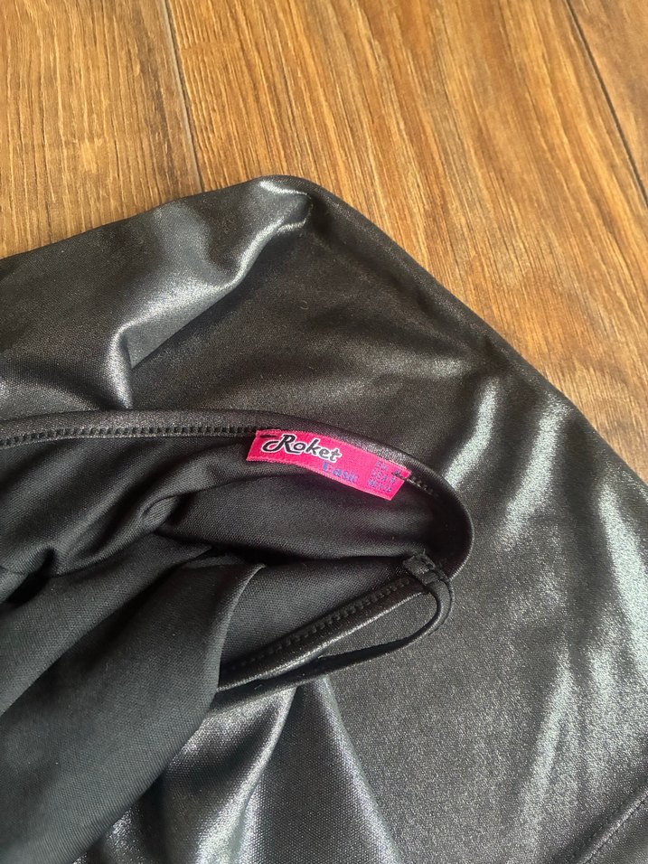 Parlak Antrasit Straplez Kadın Atlet - Görsel 3