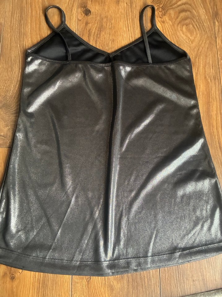 Parlak Antrasit Straplez Kadın Atlet - Görsel 2