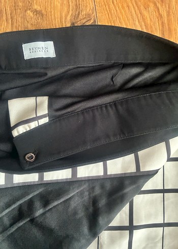 Kadın Bej Ekose Midi Etek - Görsel 3