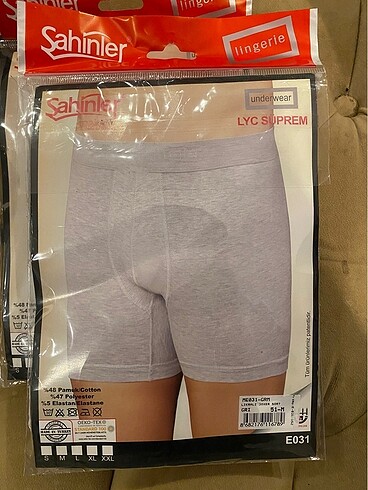 ŞAHİNLER GRİ LYCRALI BOXER ŞORT