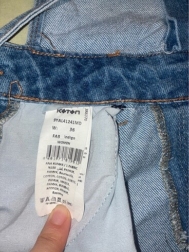 KOTON JEAN ŞORT SALOPET - Görsel 4