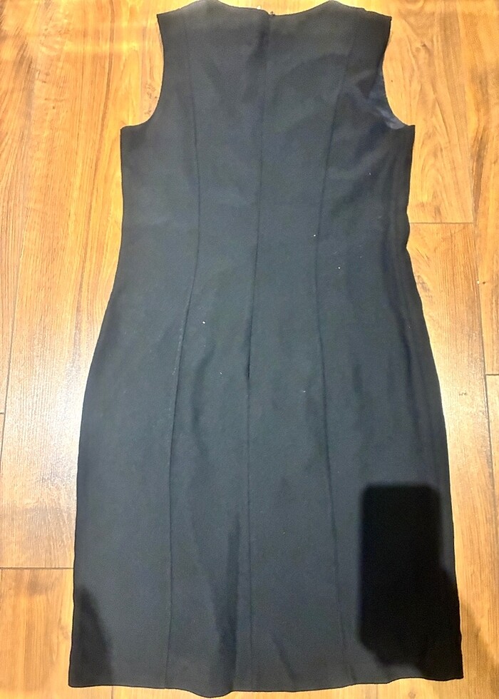 AGENDA SİYAH YAKA DETAYLI ELBİSE - Görsel 4