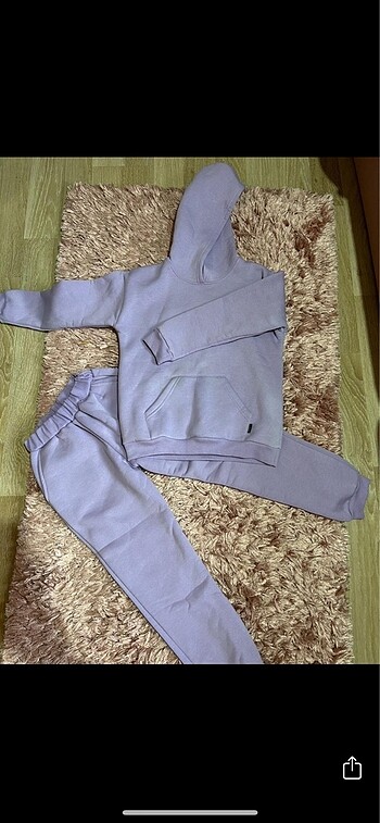 Mor sweatshirt eşofman takım