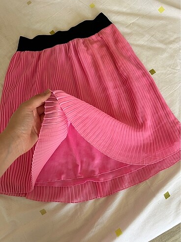 LC Waikiki 12-13 yaş pembe pileli etek