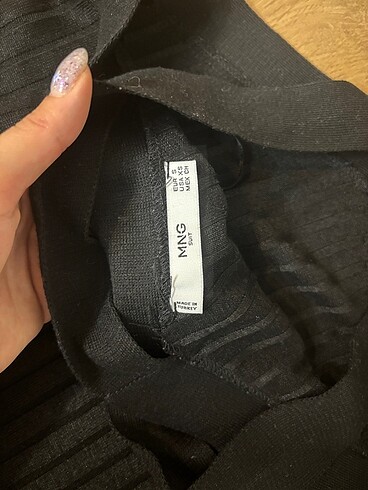 s Beden siyah Renk Mango kolsuz üst