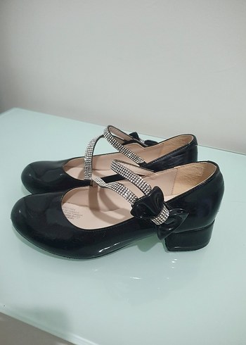 Kız Çocuk Siyah Rugan Ayakkabı - Görsel 3