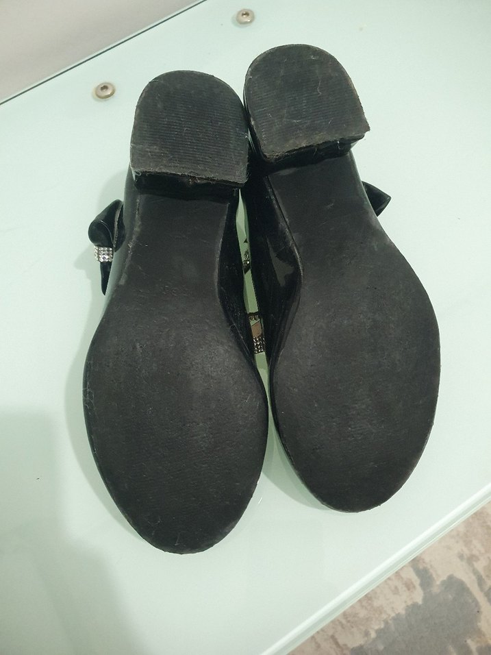 Kız Çocuk Siyah Rugan Ayakkabı - Görsel 5