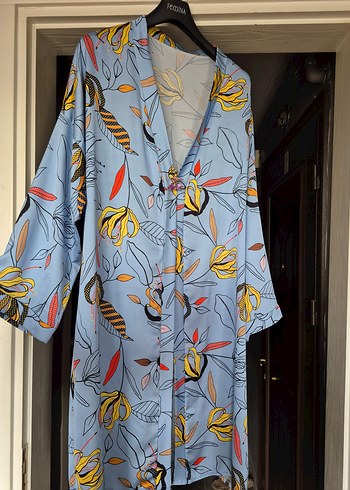 Bohem Uzun Kollu Desenli Kadın Sabahlık - Görsel 2