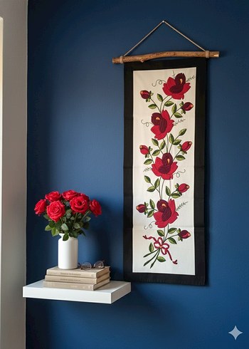 Nakışlı Çok Renkli Masa Örtüsü - Görsel 9