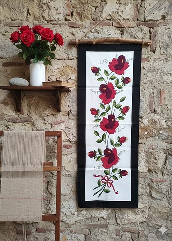 Nakışlı Çok Renkli Masa Örtüsü - Görsel 10