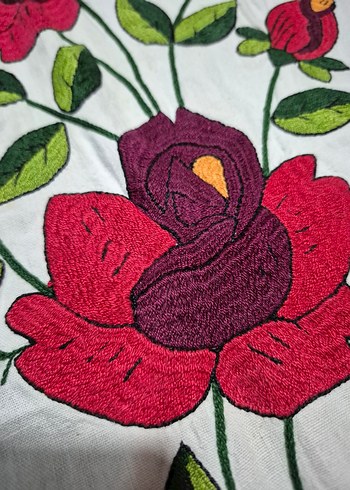 Nakışlı Çok Renkli Masa Örtüsü - Görsel 3