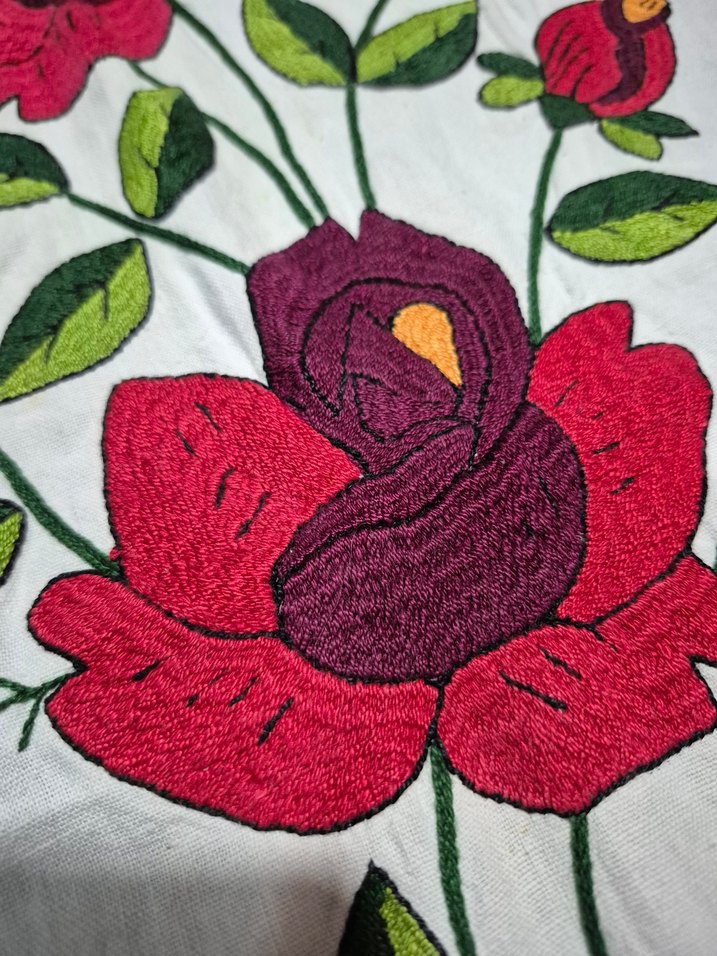 Nakışlı Çok Renkli Masa Örtüsü - Görsel 3