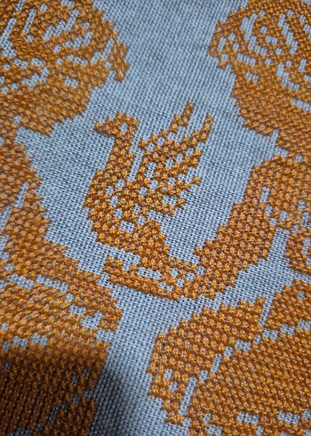 Bohem Tarzı Turuncu Nakışlı El İşçiliği - Görsel 5