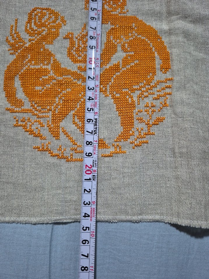 Bohem Tarzı Turuncu Nakışlı El İşçiliği - Görsel 3