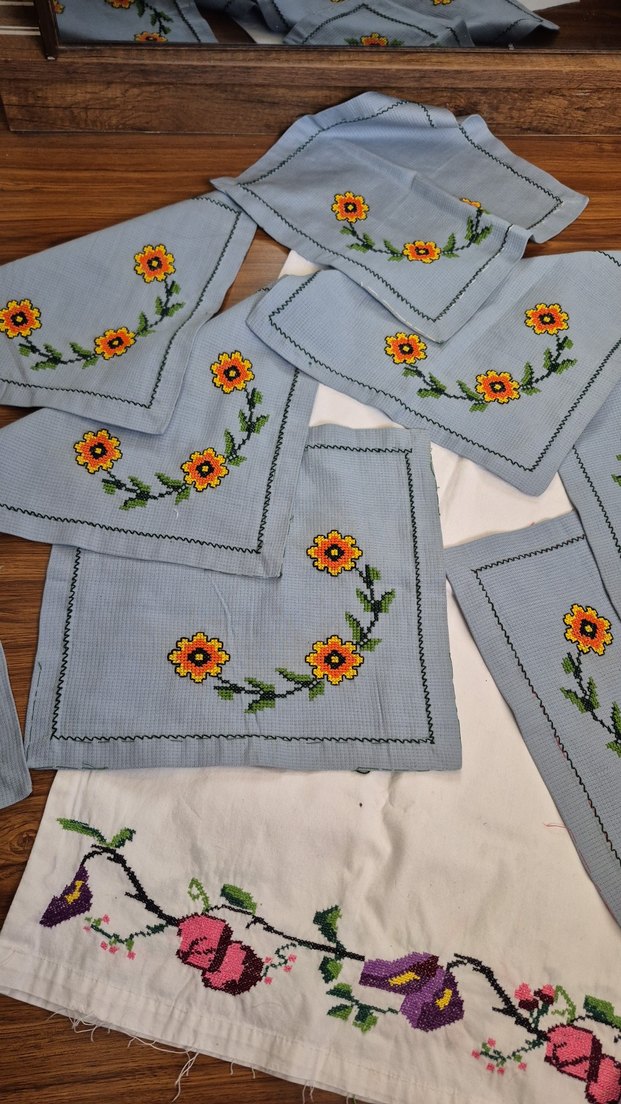 Nakışlı Bohem Gri Çok Renkli peceteler - Görsel 2