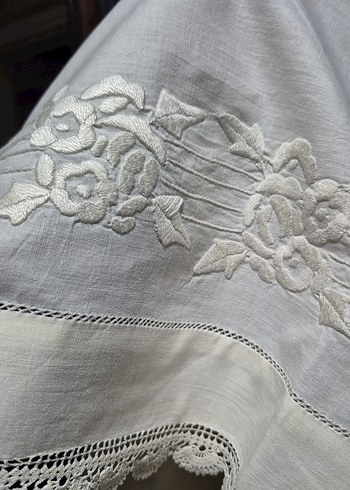 Nakışlı Bej sarma etek - Görsel 3