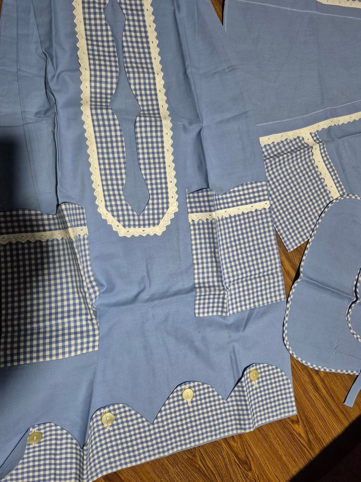 Açık Mavi Mutfak Önlüğü Seti - Görsel 4