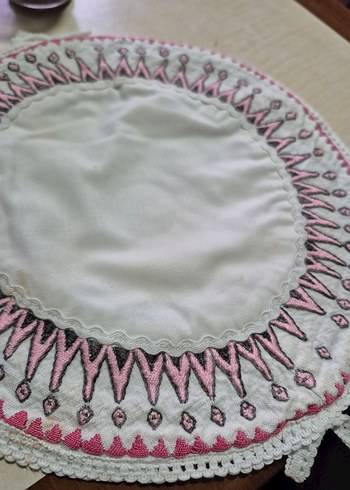 Pembe El Nakışlı supla/tencere altlığı/sunumluk - Görsel 2